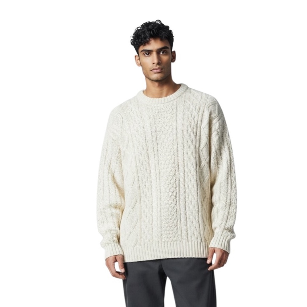 Vintage Oakton Cable Knit Fisherman Cozy Cabincore Sweater